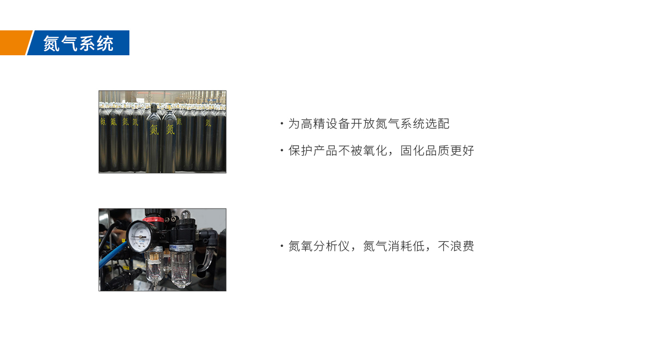 浩宝垂直固化炉可选氮气等气氛系统，耗氮省
