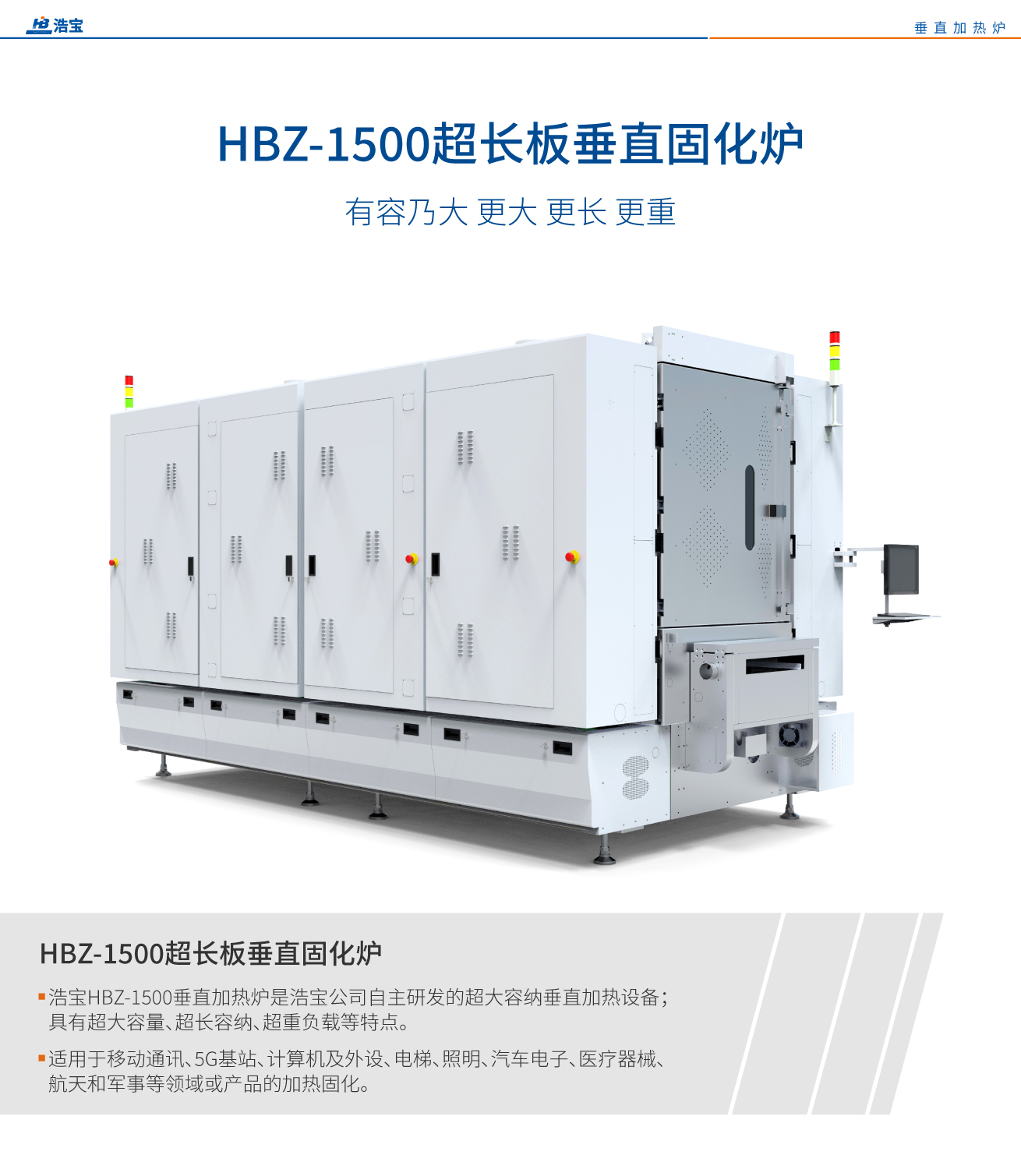 浩寶HBZ-1500超長板垂直固化爐