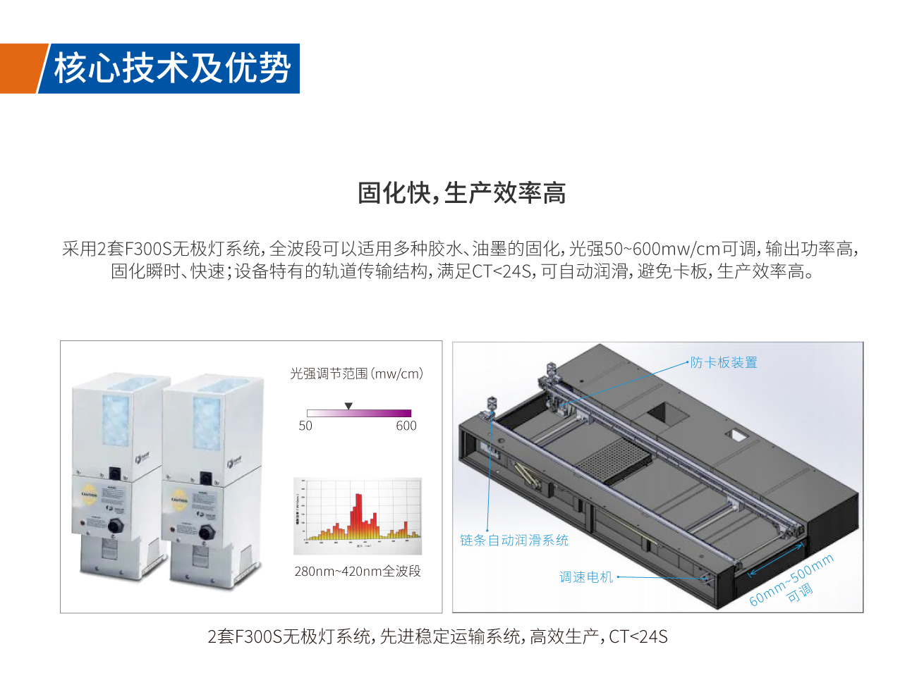 固化快，生产效率高