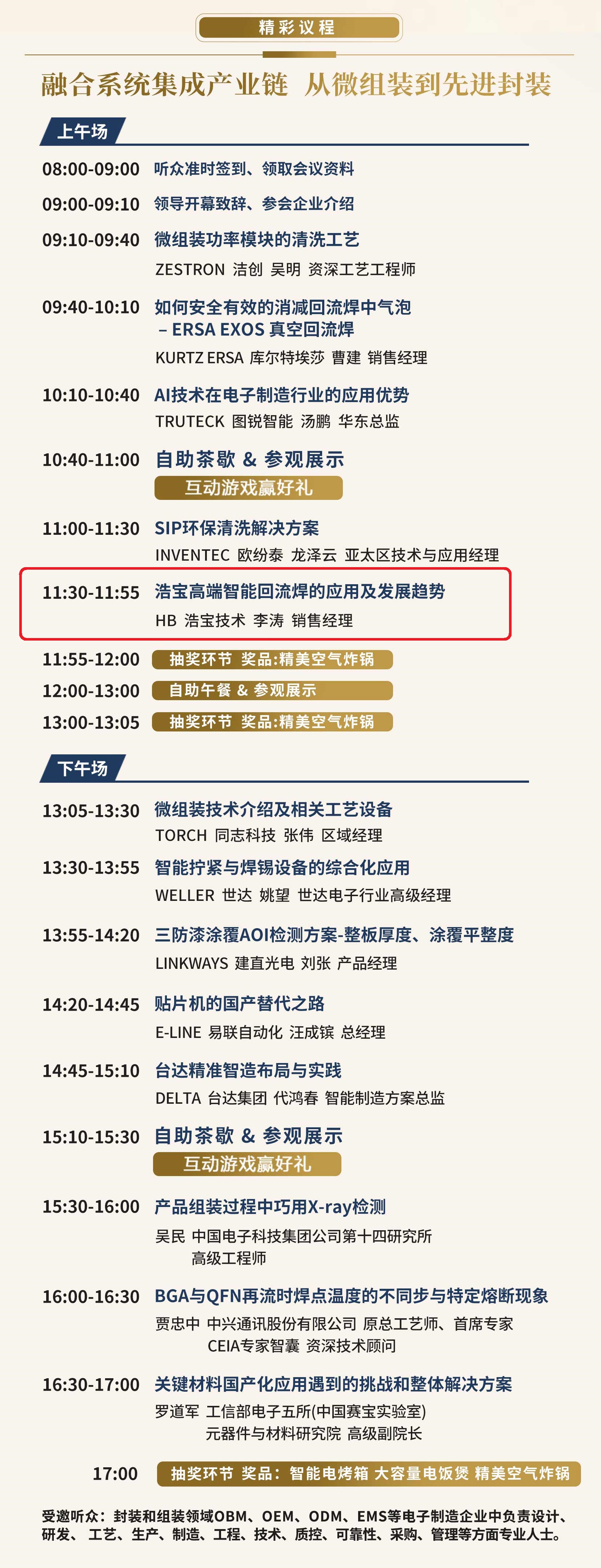 浩寶演講議題《高端智能回流焊的應用及發展趨勢》